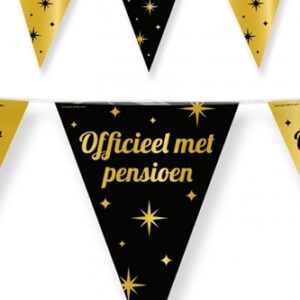 Vlaggenlijn Pensioen Zwart Goud 10 Meter