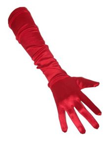 Handschoenen Satijn Rood