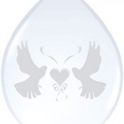 Ballonnen Duiven Wit Metallic