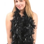 Boa Zwart Zilver Lurex Dik