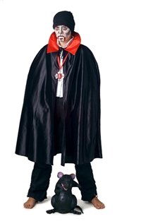 Dracula Cape Kind Zwart Rood