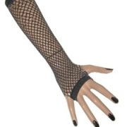 Handschoenen Vingerloos Net Lurex Zilver