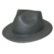 Hoed Al Capone Vynil Zwart