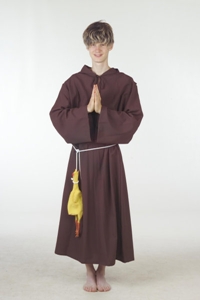 Pater Monnik Kostuum Bruin