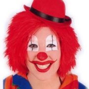 Pruik Clown Touwtjes Rood Haar