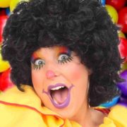 Pruik Clown Zwart Krullen