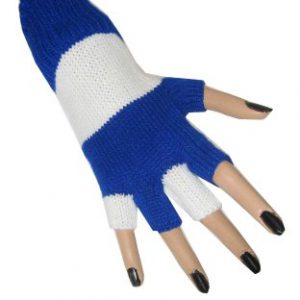 Handschoenen Blauw Wit Vingerloos