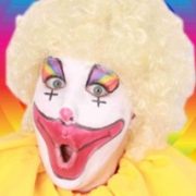 Pruik Clown Blond Krullen