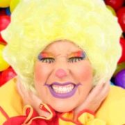 Pruik Clown Geel Krullen
