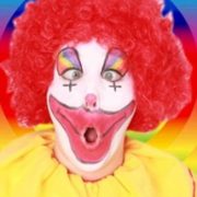 Pruik Clown Rood Krullen