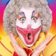 Pruik Clown Wit Krullen