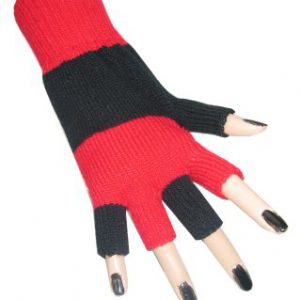 Handschoen Zwart Rood Vingerloos