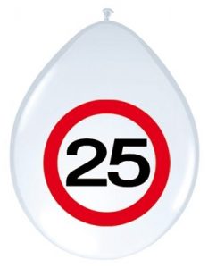 Ballonnen 25 Jaar Stopbord