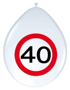 Ballonnen 40 Jaar Stopbord