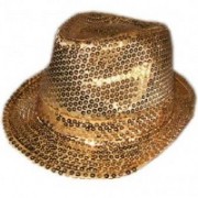 Gangster Hoed Pailletten Goud