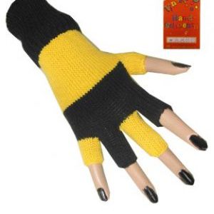Handschoenen Zwart Geel Vingerloos