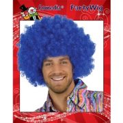 Afro Pruik Blauw