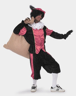 Zwarte Piet Pak Zwart Roze