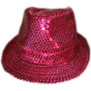 Gangster Hoed Pailletten Pink