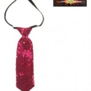 Stropdas Pailletten Pink Feest