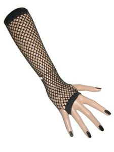 Handschoenen Vingerloos Net Lurex Goud