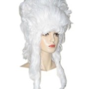 Pruik Hofdame Hoog Model Wit