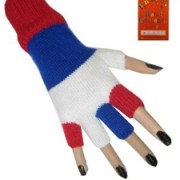 Vingerloze Handschoenen Rood Wit Blauw