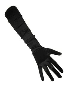 Handschoenen Satijn Zwart Luxe