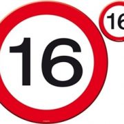 Placemats en Onderzetters 16 Jaar Stopbord