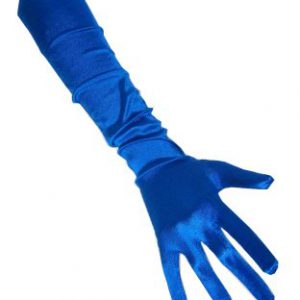 Handschoenen Satijn Blauw 48 Cm