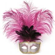 Venetiaans Oogmasker Grote Veer Rose