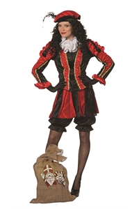 Zwarte Piet Dames Rood Zwart