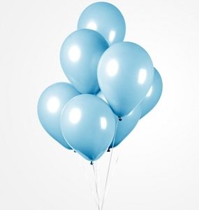 Ballonnen Onbedruk Licht Blauw 10 stuks 30 Cm