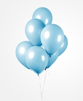 Ballonnen Onbedruk Licht Blauw 10 stuks 30 Cm