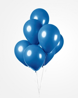 Ballonnen Onbedrukt Middel Blauw 100 Stuks 30 Cm