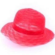 Dameshoed Organza Rood