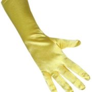 Handschoenen Satijn Stretch Luxe 40 cm Geel