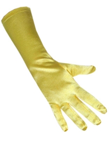 Handschoenen Satijn Stretch Luxe 40 cm Geel