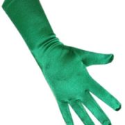Handschoenen Satijn Stretch Luxe 40 cm Groen