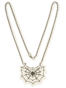 Collier spin in web zilver