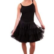 Petticoat 3 Laags Zwart Volwassenen