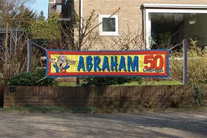Abraham 50 Straat Banier