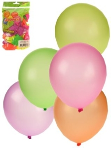 Ballonnen Neon Assortie Kleuren 50 Stuks