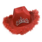Cowboyhoed Kroon Rood Vilt