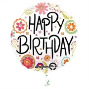 Folie Ballon Happy Birthday Peachy