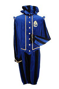 Piet Fluweel Pamplona Blauw Zwart