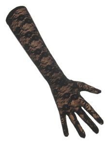 Handschoenen Kant Zwart Lang