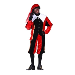 Piet Pak Fluweel Populair Rood Zwart