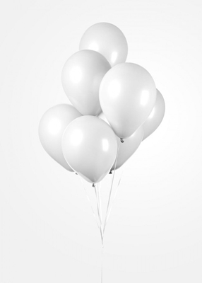 Ballonnen Onbedruk Wit 10 stuks 30 Cm