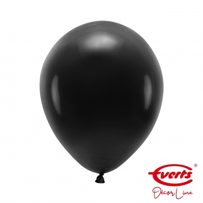 Ballonnen Zwart Jet Black Fashion 28cm Rond 10 Stuks